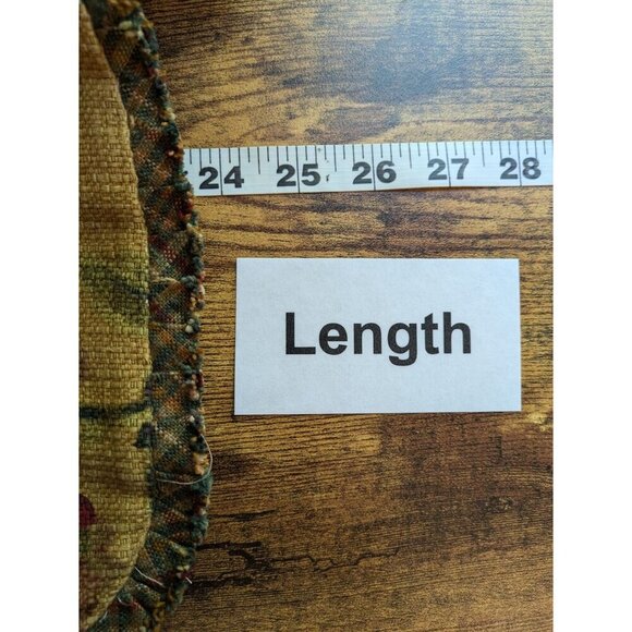 Vintage Painted Pony Womens Floral Tapestry Blazer Jacket Medium Tan Red Ruffle - Picture 7 of 8